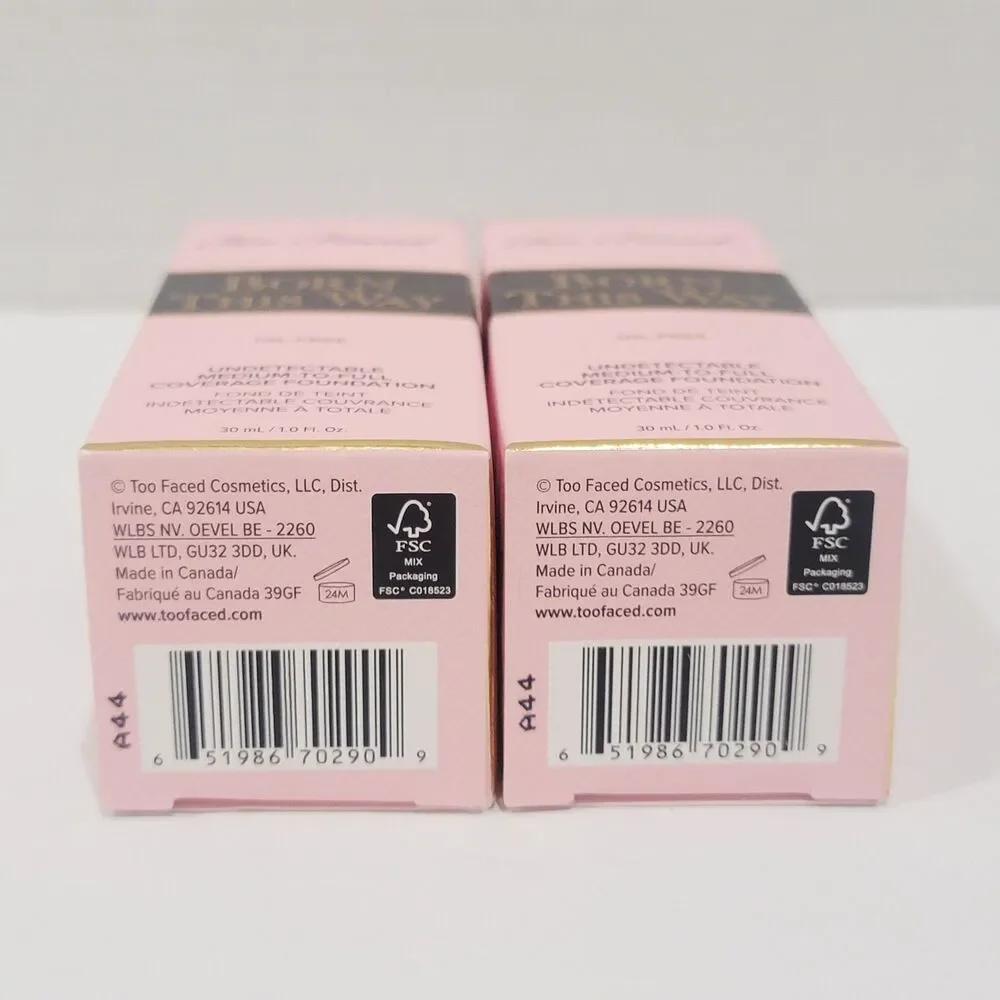 Too Faced Born This Way GANACHE Undetectable Med to Full Foundation 1.0 Oz Lot